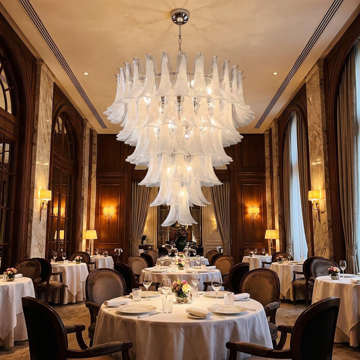 Illustration de la chaîne de suspension réglable de 50 cm du lustre, assurant une installation adaptable à votre plafond.