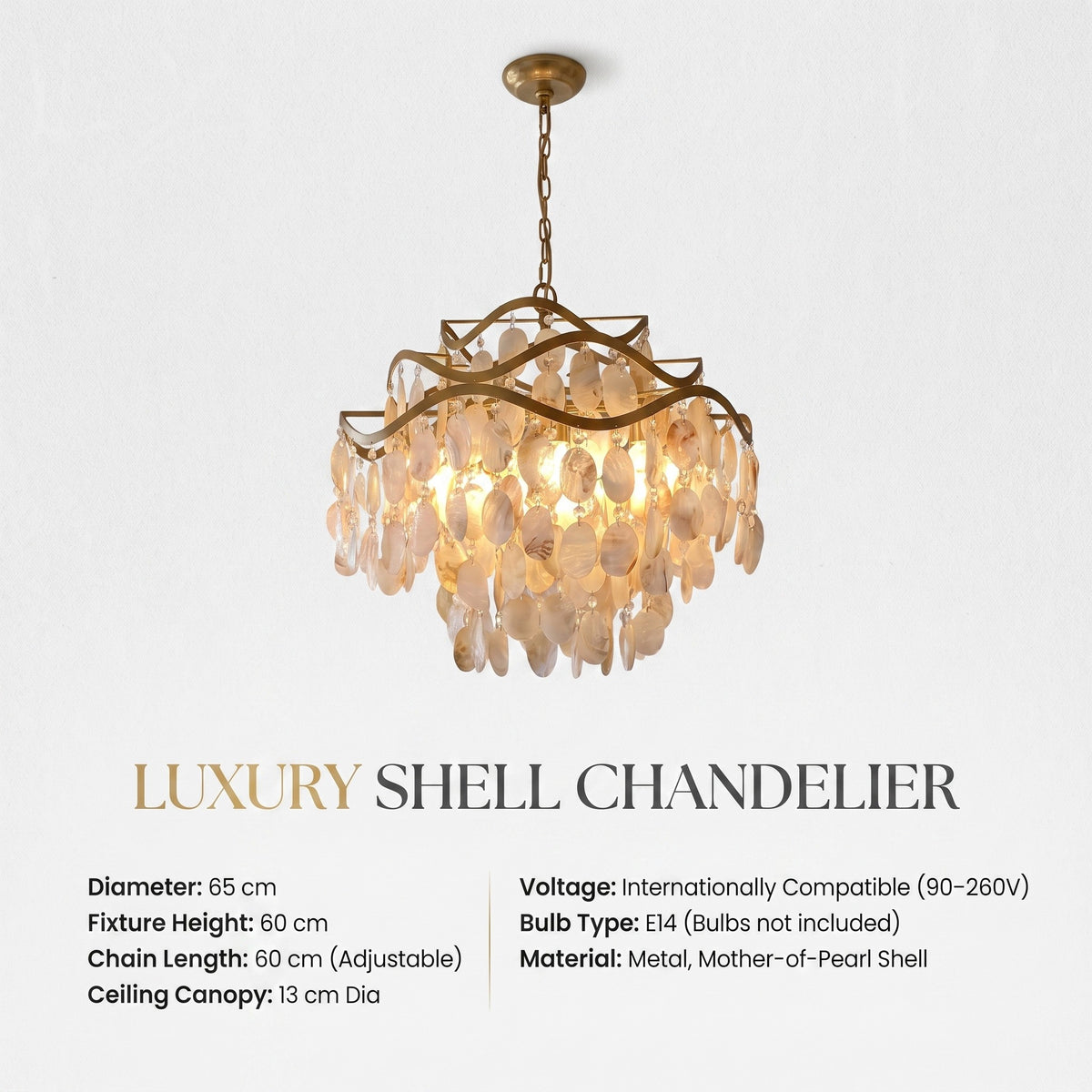 Suspension de style vintage mesurant 65 cm de diamètre, parfaite pour un hall d'hôtel ou un grand espace, offrant un éclairage décoratif distinctif.
